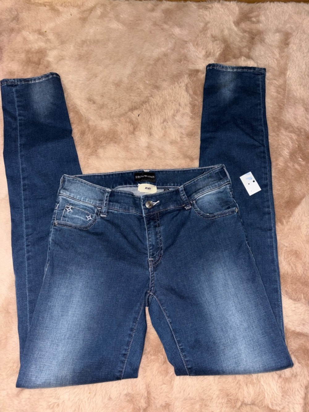 Dark Blue Womens Skinny Jeans - Armani